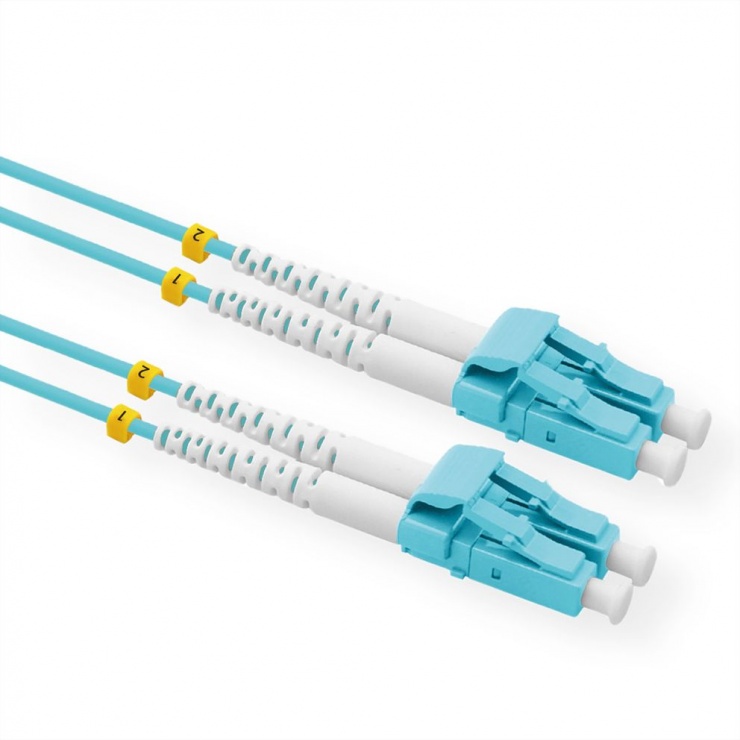 Cablu fibra optica LC-LC OM3 Low-Loss-Connector 5m Turcoaz, Value 21.99.8824